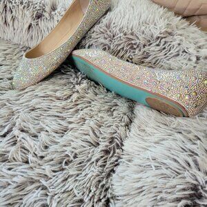 Betsey Johnson Bling Ballet Flats